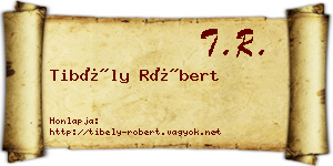 Tibély Róbert névjegykártya